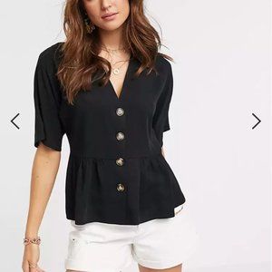 ASOS flowy/boxy top with buttons, brand new with tags